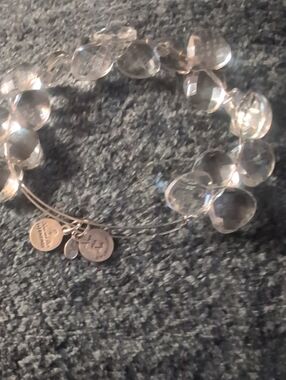 Alex and Ani Crystal Clear Faceted Bead Expandable Bracelet